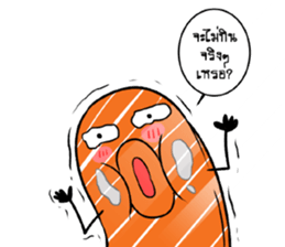 Salmon mon mon sticker #14638414