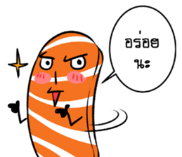 Salmon mon mon sticker #14638415