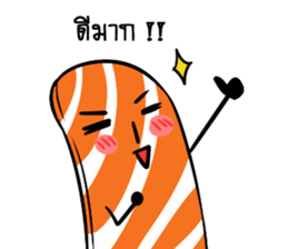 Salmon mon mon sticker #14638420