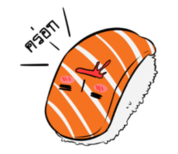 Salmon mon mon sticker #14638421