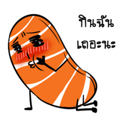 Salmon mon mon sticker #14638424