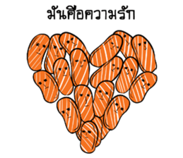 Salmon mon mon sticker #14638427