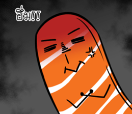 Salmon mon mon sticker #14638428