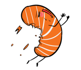 Salmon mon mon sticker #14638430