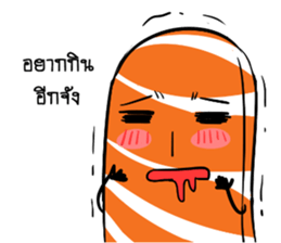 Salmon mon mon sticker #14638433