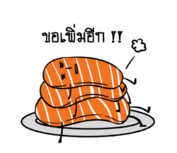 Salmon mon mon sticker #14638435