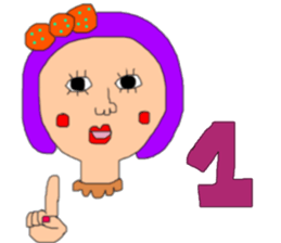 New Year's pretty pretty girl sticker #14638877