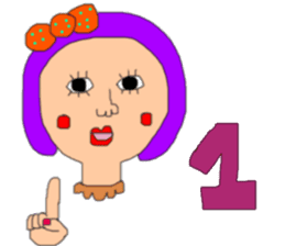 New Year's pretty pretty girl sticker #14638877