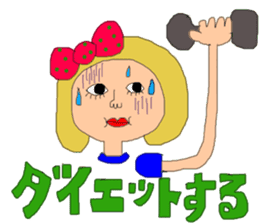 New Year's pretty pretty girl sticker #14638889