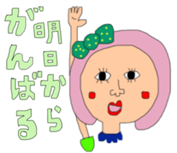 New Year's pretty pretty girl sticker #14638908