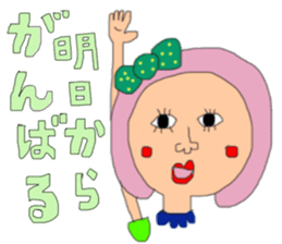 New Year's pretty pretty girl sticker #14638908