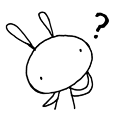 Deadpan Rabbit 2 sticker #14639275