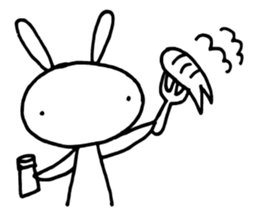 Deadpan Rabbit 2 sticker #14639279