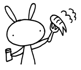 Deadpan Rabbit 2 sticker #14639279