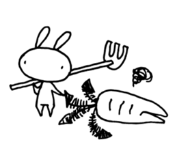 Deadpan Rabbit 2 sticker #14639280