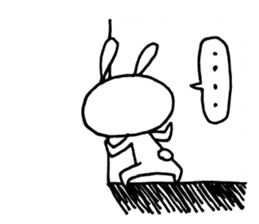 Deadpan Rabbit 2 sticker #14639284