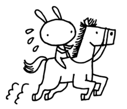 Deadpan Rabbit 2 sticker #14639293