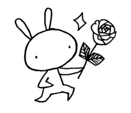 Deadpan Rabbit 2 sticker #14639294