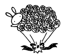 Deadpan Rabbit 2 sticker #14639296