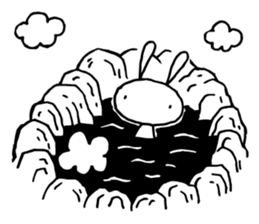 Deadpan Rabbit 2 sticker #14639298