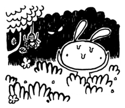 Deadpan Rabbit 2 sticker #14639299
