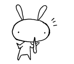 Deadpan Rabbit 2 sticker #14639302