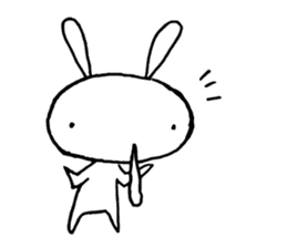 Deadpan Rabbit 2 sticker #14639302