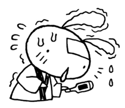 Deadpan Rabbit 2 sticker #14639303