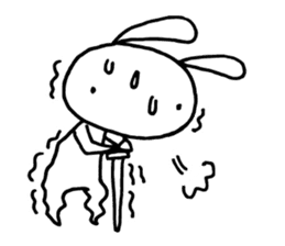 Deadpan Rabbit 2 sticker #14639305