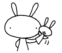 Deadpan Rabbit 2 sticker #14639306