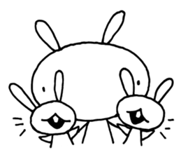 Deadpan Rabbit 2 sticker #14639307