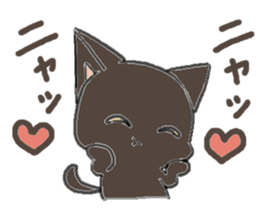 black playful kitten sticker #14639395