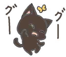 black playful kitten sticker #14639396