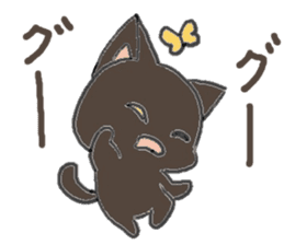 black playful kitten sticker #14639396