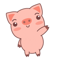 Cute litte pig ! sticker #14640302