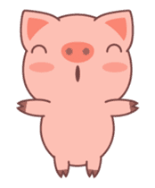 Cute litte pig ! sticker #14640303