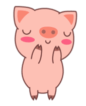 Cute litte pig ! sticker #14640305