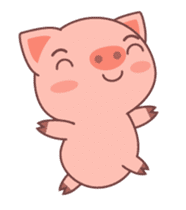 Cute litte pig ! sticker #14640311