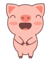 Cute litte pig ! sticker #14640312