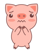 Cute litte pig ! sticker #14640313
