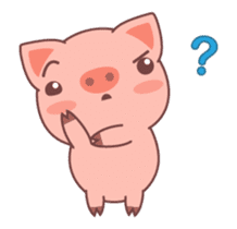 Cute litte pig ! sticker #14640314