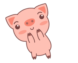 Cute litte pig ! sticker #14640317