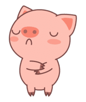 Cute litte pig ! sticker #14640318