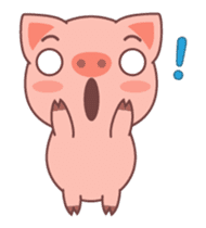 Cute litte pig ! sticker #14640321