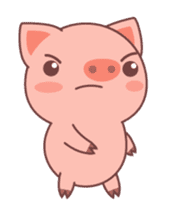 Cute litte pig ! sticker #14640322
