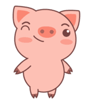 Cute litte pig ! sticker #14640323
