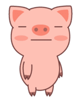 Cute litte pig ! sticker #14640325