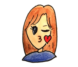 Five emotional girls sticker #14640509