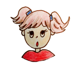 Five emotional girls sticker #14640521