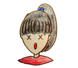Five emotional girls sticker #14640522